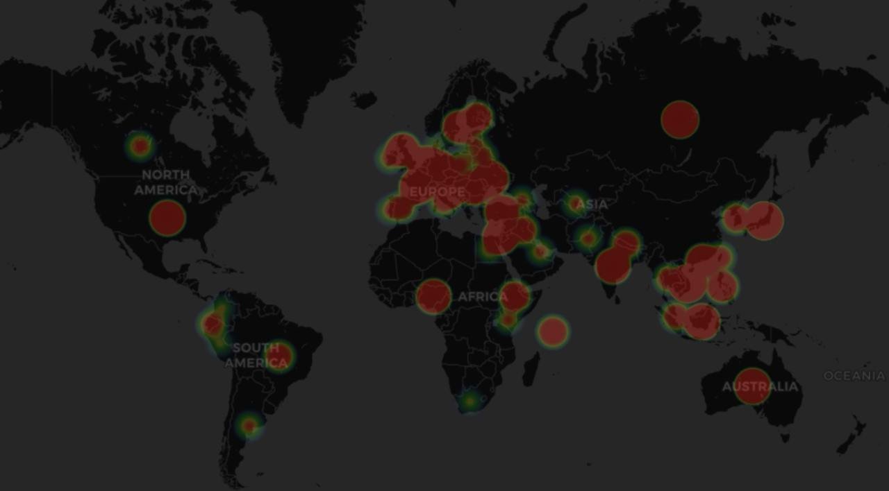 World heatmap visualising HyperSync request traffic across regions for Nad.fun