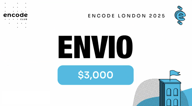 Encode London 2025 partner banner announcing Envio's $3,000 bounty
